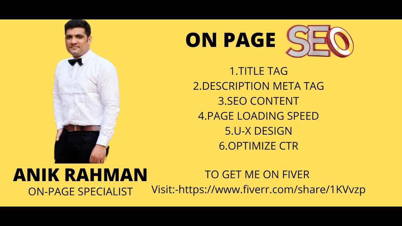 What is On-page SEO? Why important to do on-page SEO? SEO Bangla  tutorials 2020 AnikRahmanChoudhuri