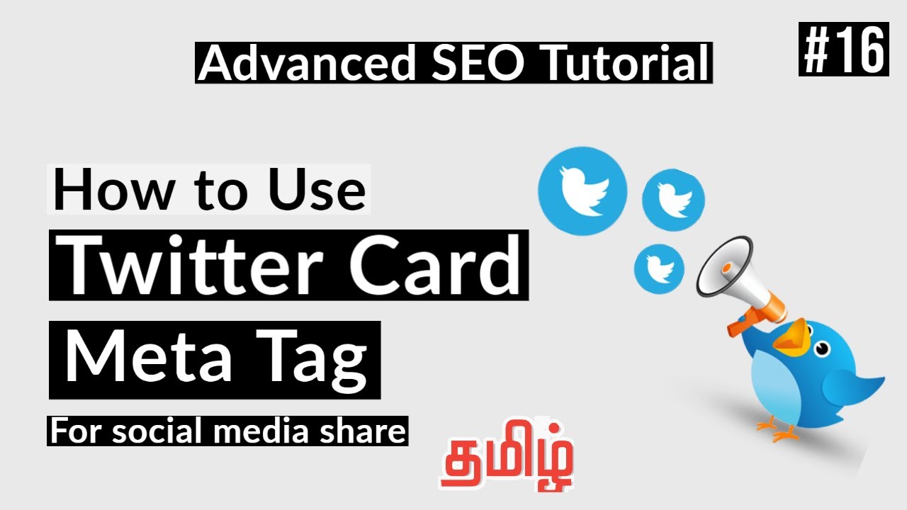 What is Twitter Card Meta Tags? | How to use Twitter Card Tags for website | SEO in Tamil | #16